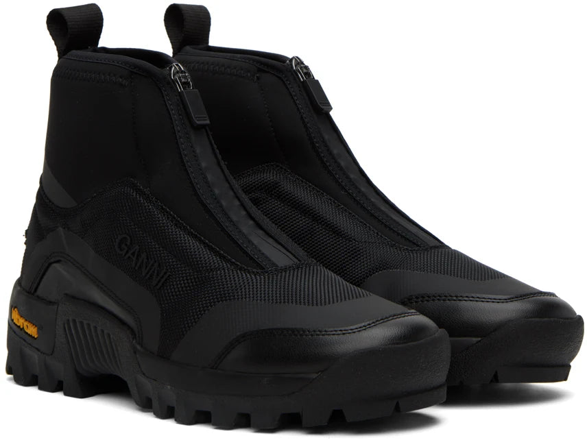 GANNI 黒 Ganni - Performance High Top Zip Sneaker – Boutique Billie