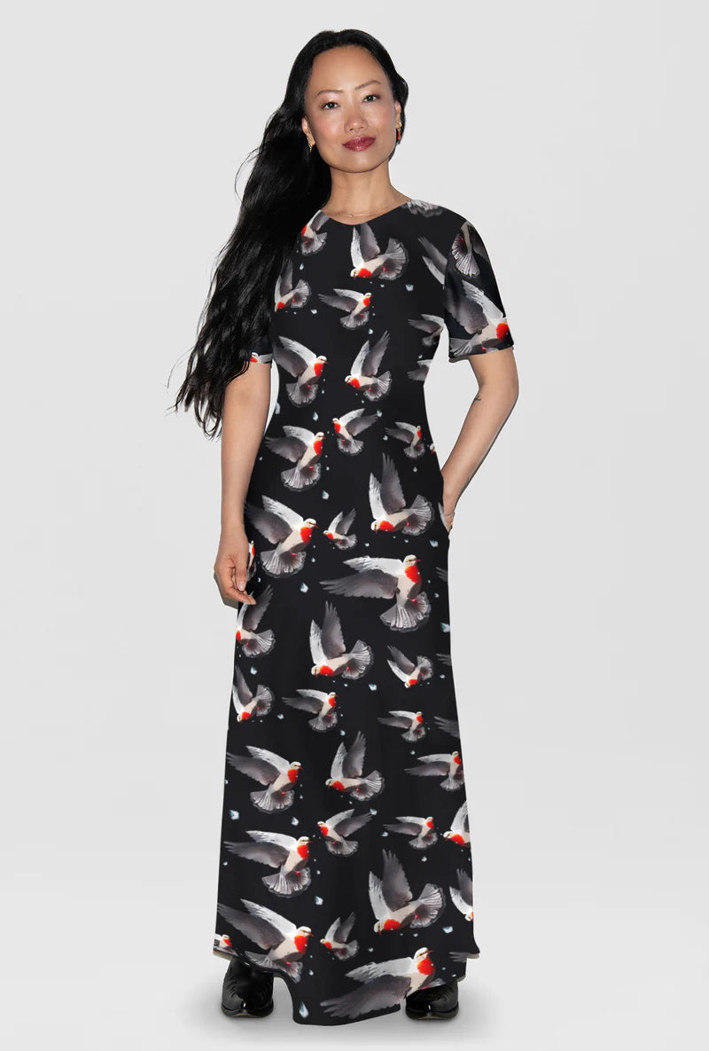 silk laundry short sleeve bias dress Short Sleeve Bias Dress