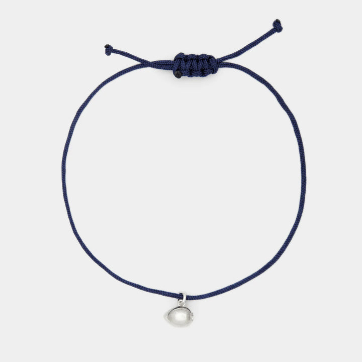 Deux Lions -  Bracelet L'Olive Cordon Bleu en Argent