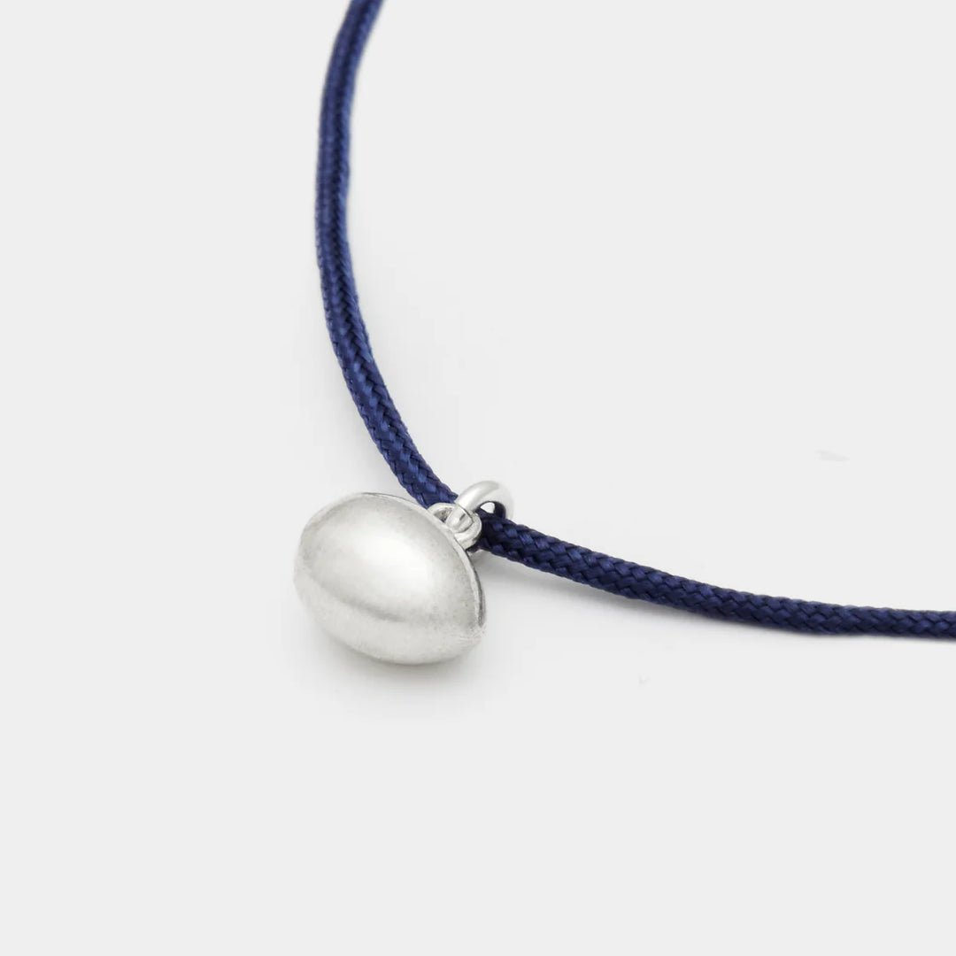 Deux Lions -  Bracelet L'Olive Cordon Bleu en Argent