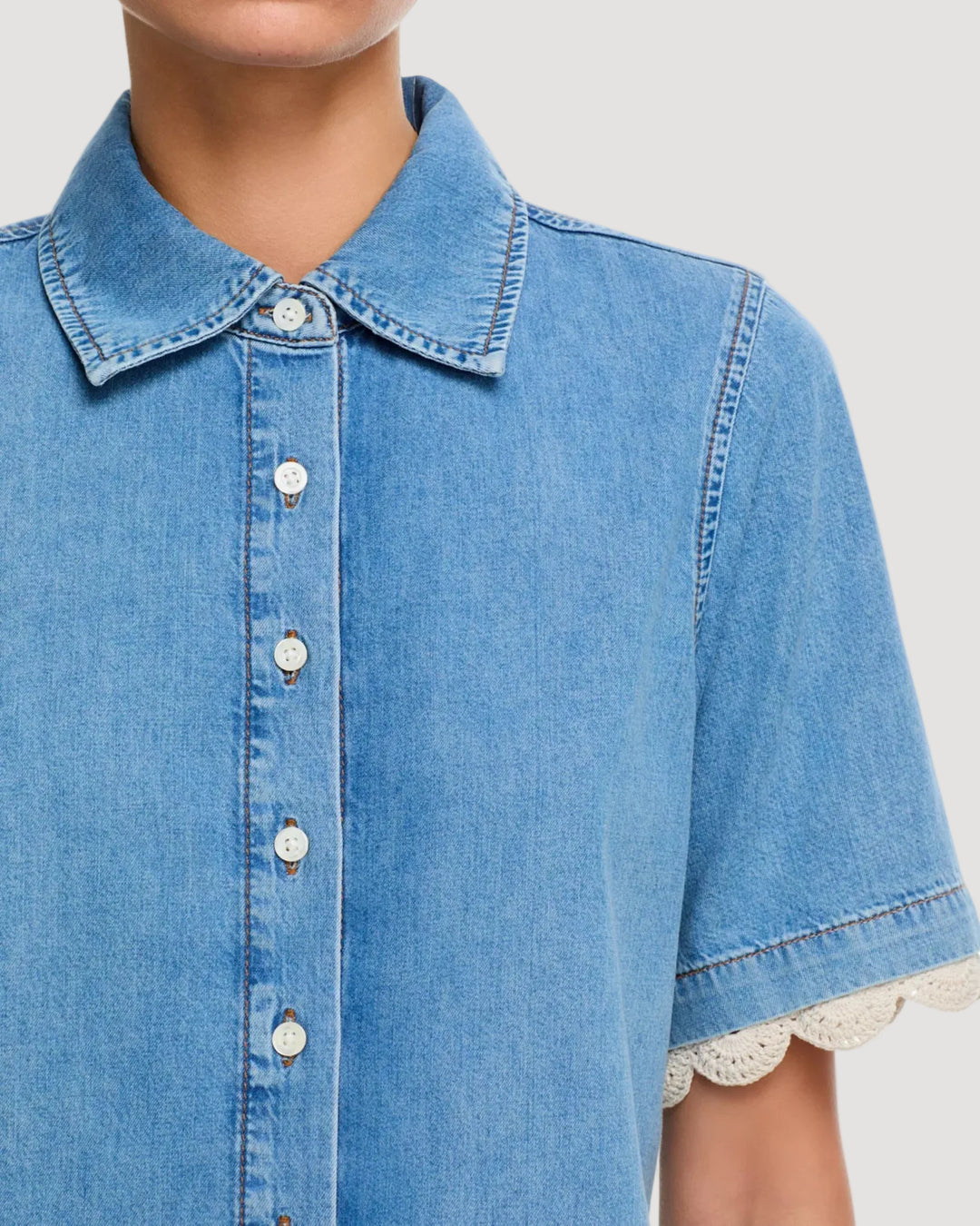 Frame - Blouse The Denim Crochet