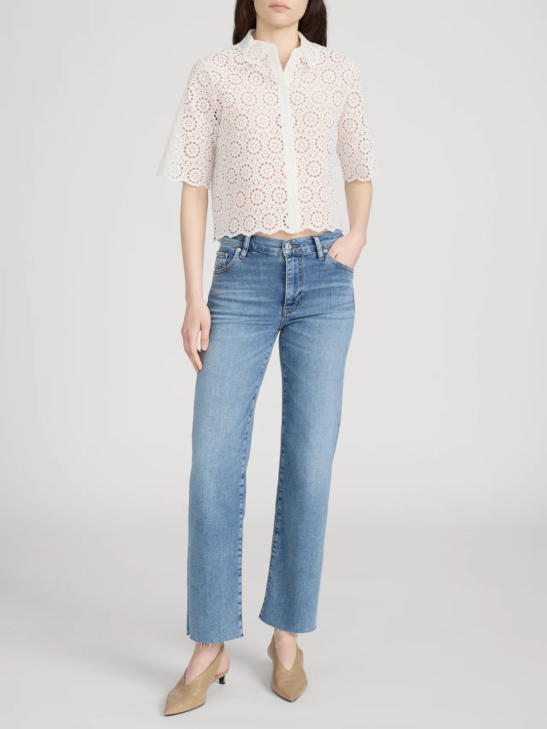 Frame - Chemise The Petal Eyelet