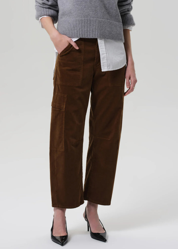 Citizen Of Humanity - Pantalon Cargo Marcelle En Velours Côtelé Taille Basse