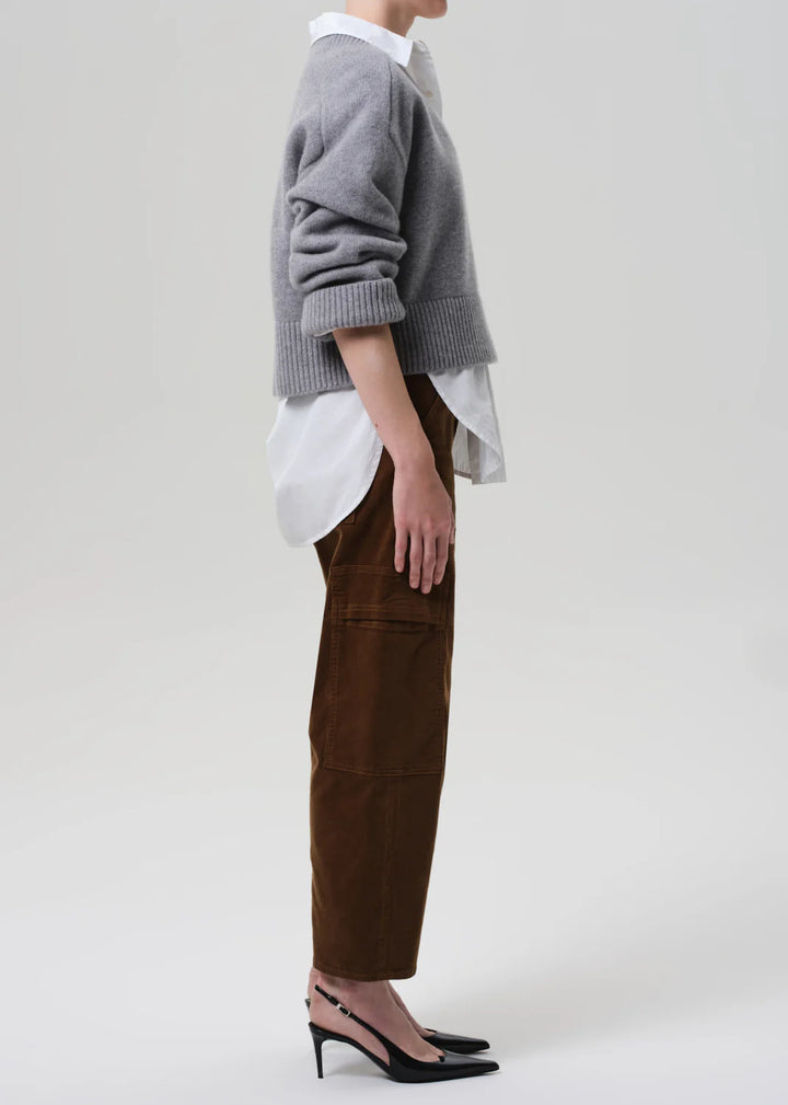 Citizen Of Humanity - Pantalon Cargo Marcelle En Velours Côtelé Taille Basse