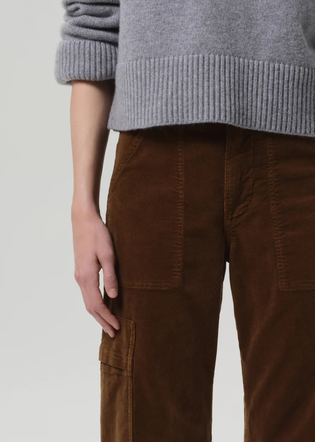 Citizen Of Humanity - Pantalon Cargo Marcelle En Velours Côtelé Taille Basse