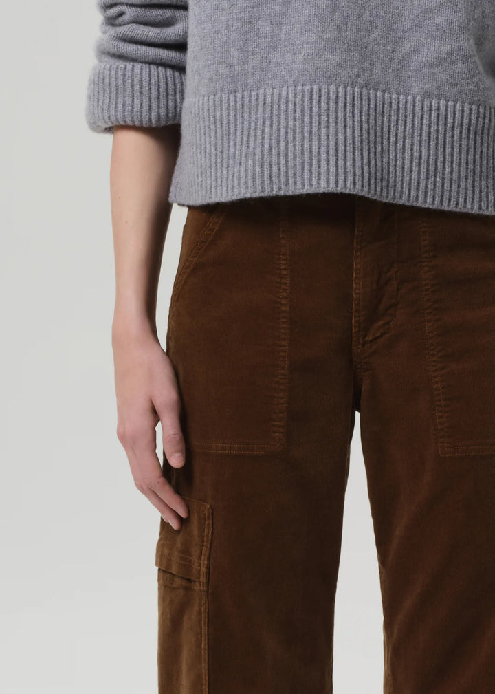 Citizen Of Humanity - Pantalon Cargo Marcelle En Velours Côtelé Taille Basse