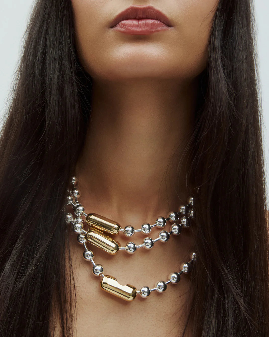 Mademoiselle Jules - Collier Electrum en Argent 18''