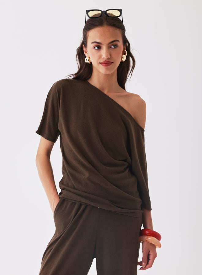 Majestic Filatures - Round Neck Linen T-Shirt