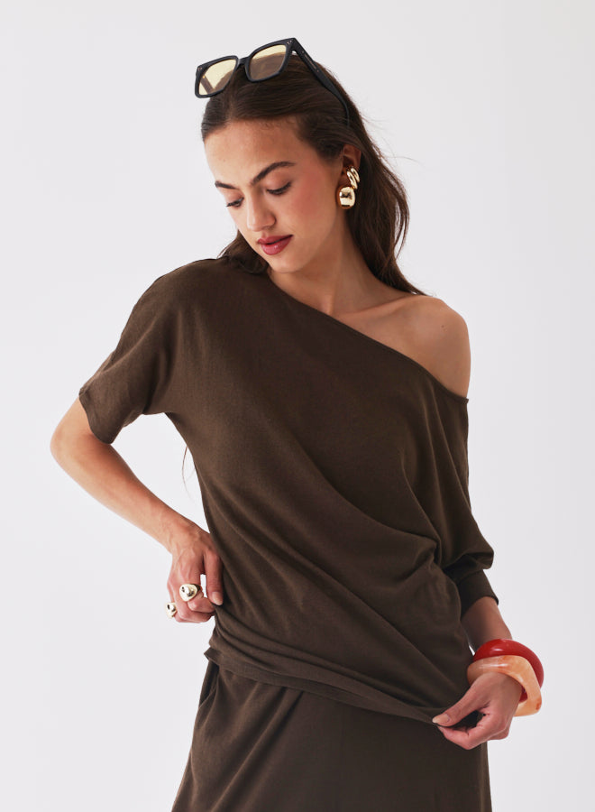 Majestic Filatures - Round Neck Linen T-Shirt
