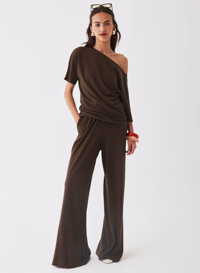Majestic Filatures - Round Neck Linen T-Shirt