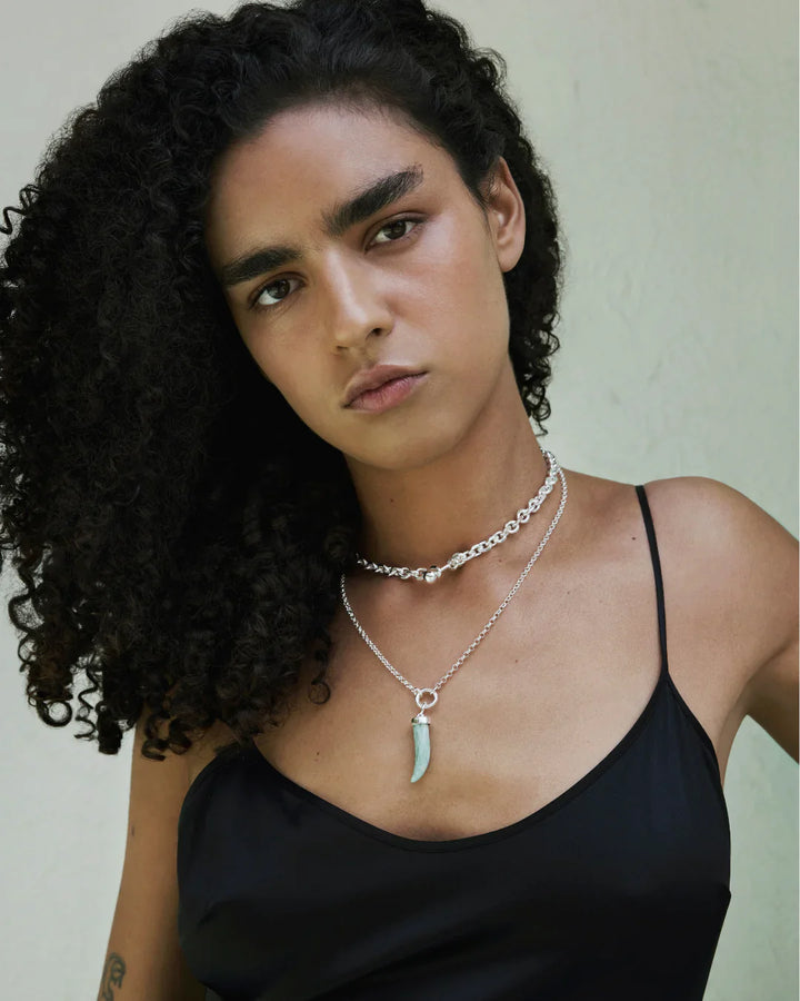 Mademoiselle Jules - Collier Diana en Argent & Charm Aura Horn en Argent