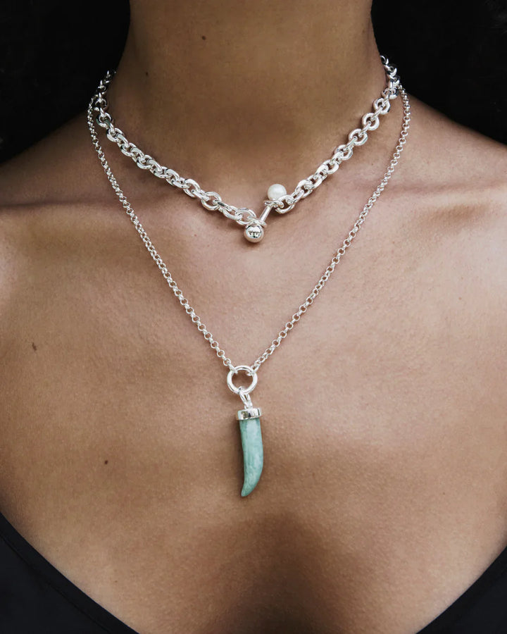 Mademoiselle Jules - Collier Diana en Argent & Charm Aura Horn en Argent