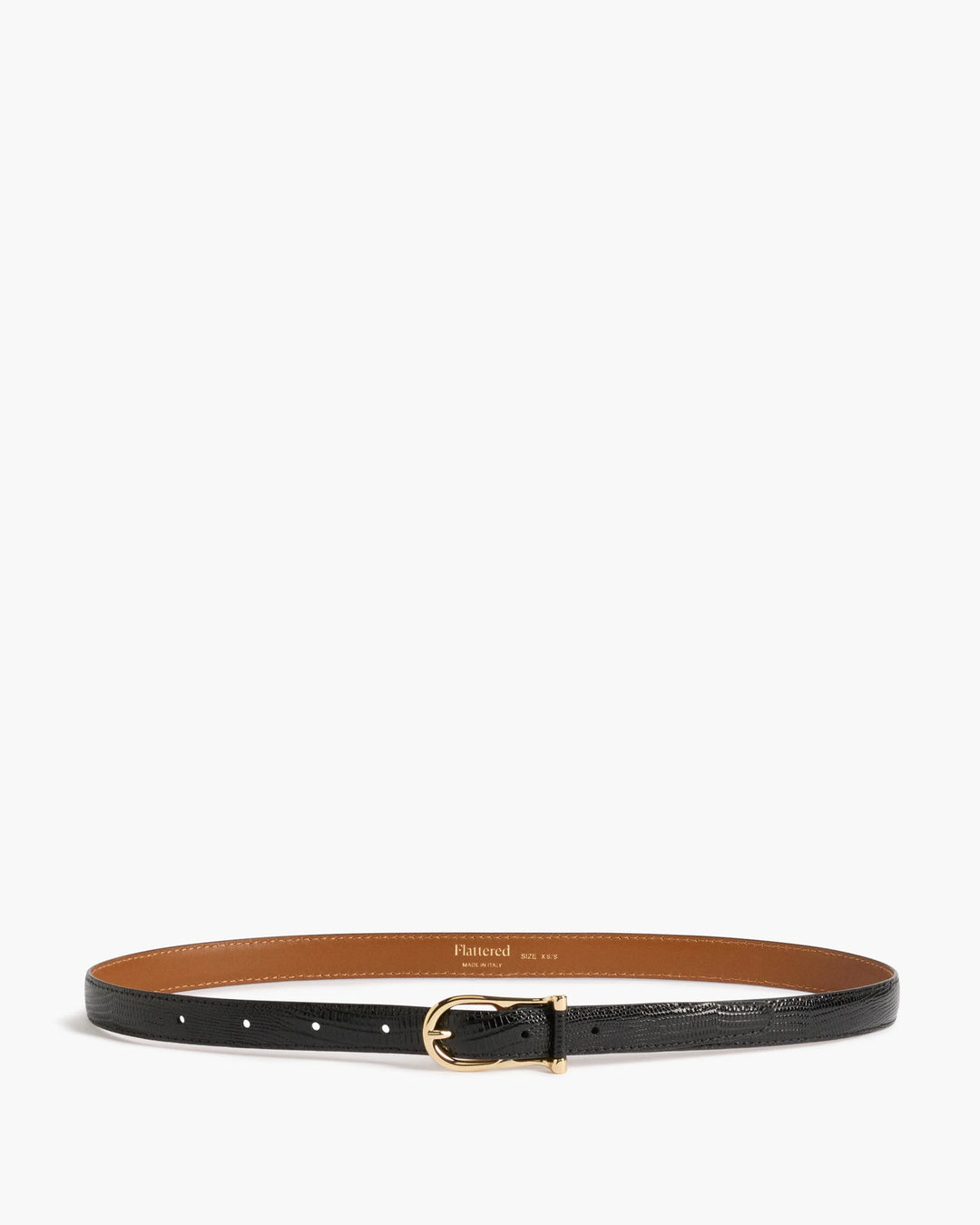 Flattered - Betty Leather Belt Snake Embossed