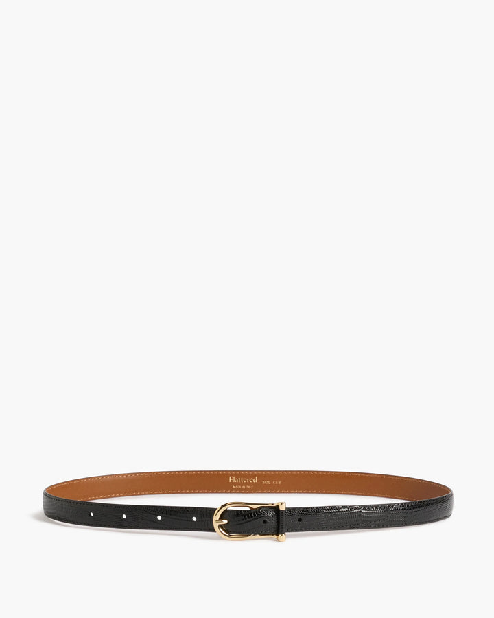 Flattered - Betty Leather Belt Snake Embossed