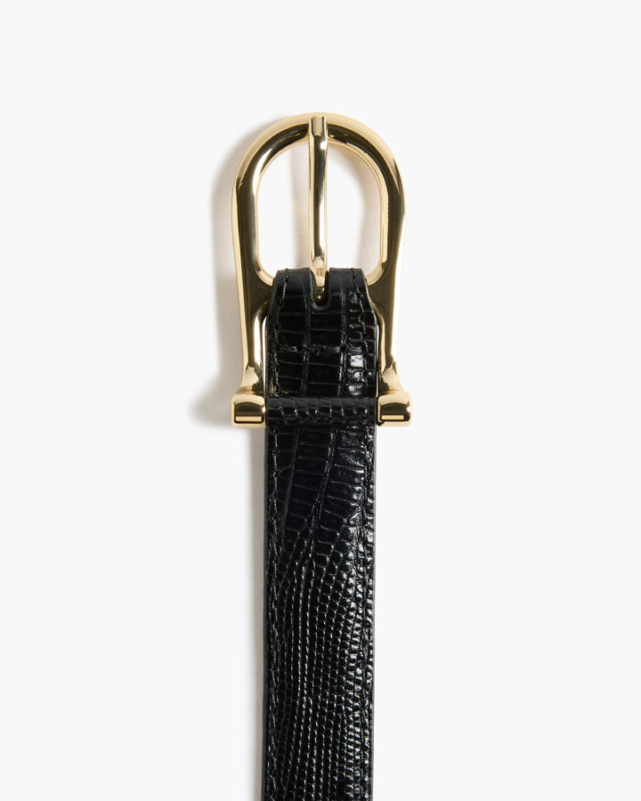 Flattered - Betty Leather Belt Snake Embossed