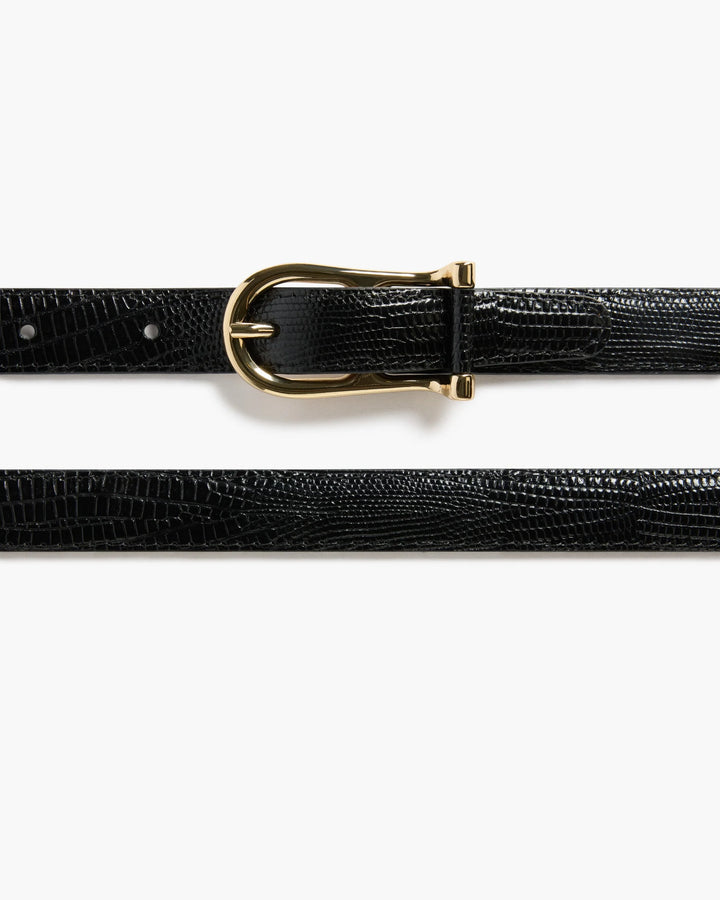 Flattered - Betty Leather Belt Snake Embossed