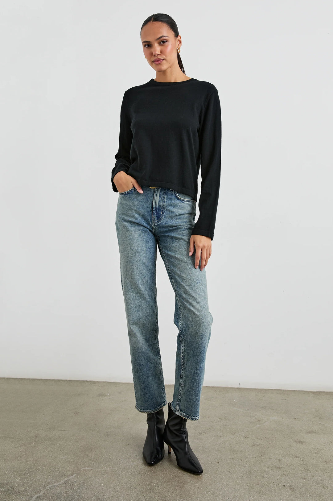 Rails - T.Shirt en Coton Cashmere Manche Longue