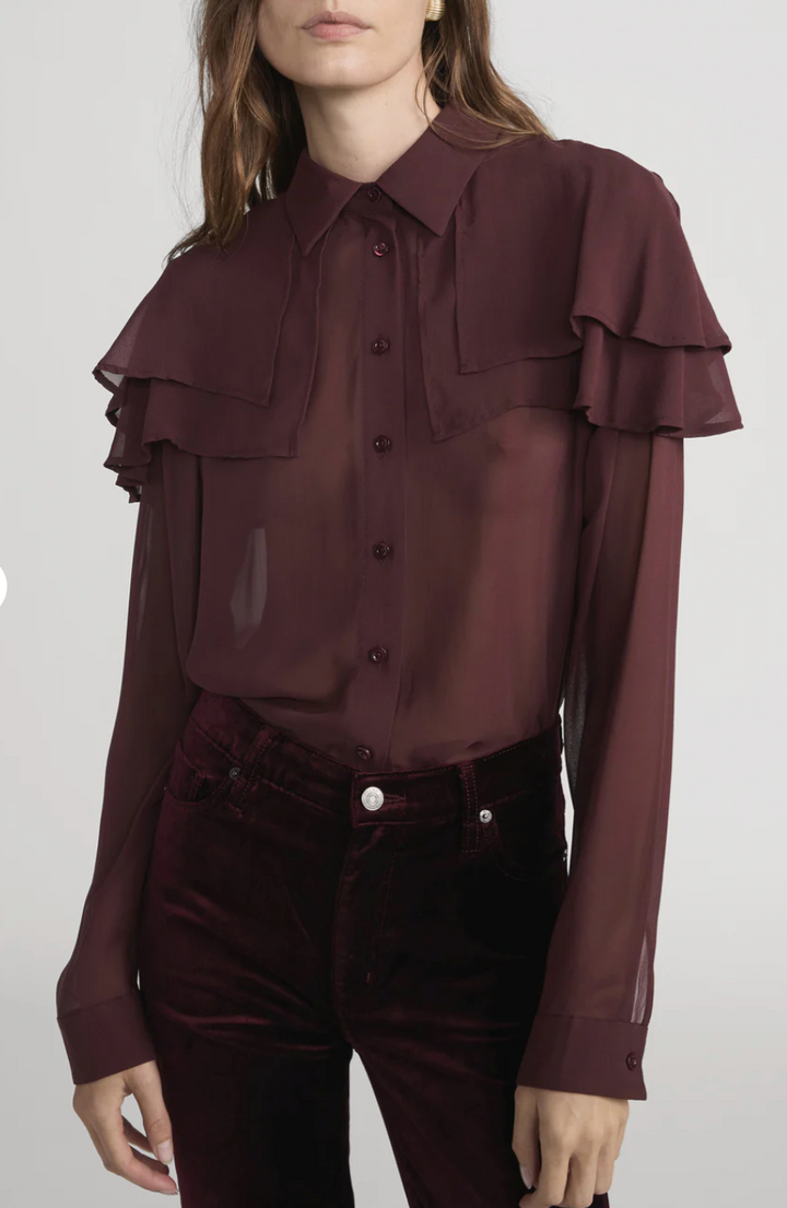 Frame - Blouse Cape en Soie