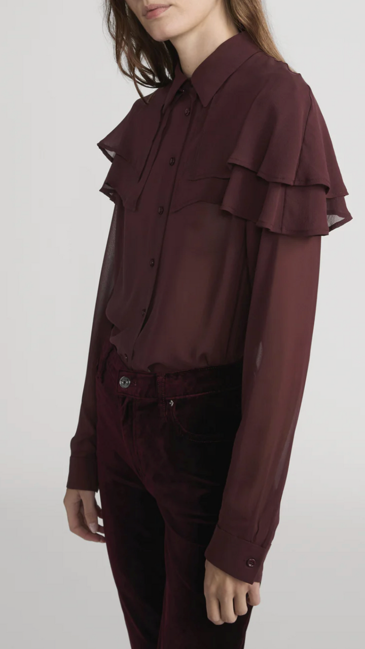 Frame - Blouse Cape en Soie