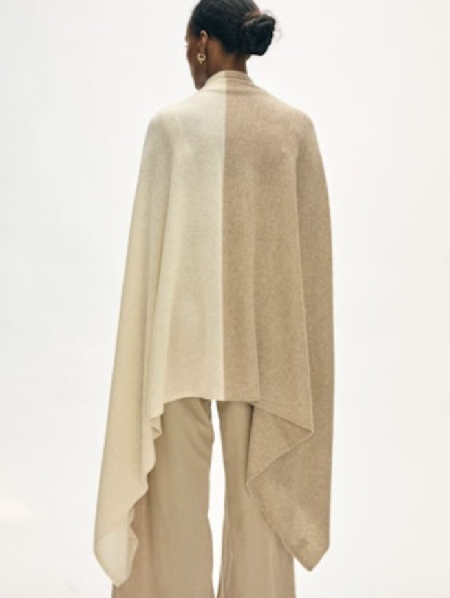 White & Warren - Châle en Cachemire Travel  Colorblock