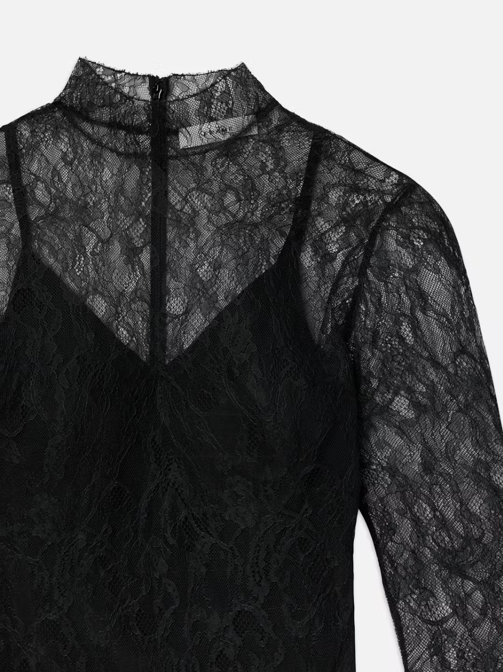 frame lace shift dress FRAME Lace Shift Dress in Black - WP25WDR003-BLK