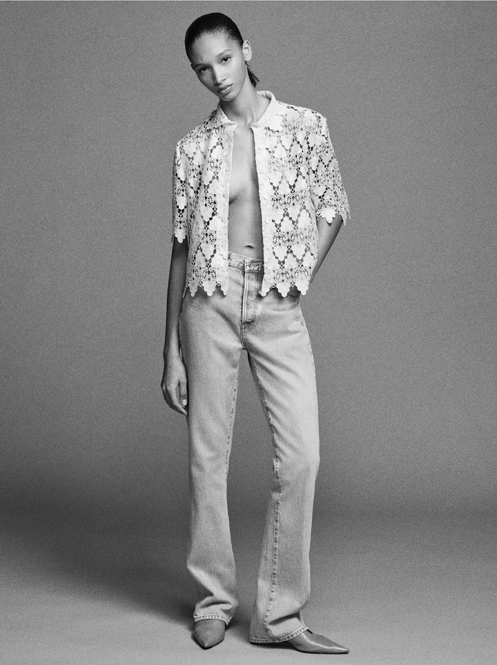 Frame - The Lace Button Up Shirt - Boutique Billie 