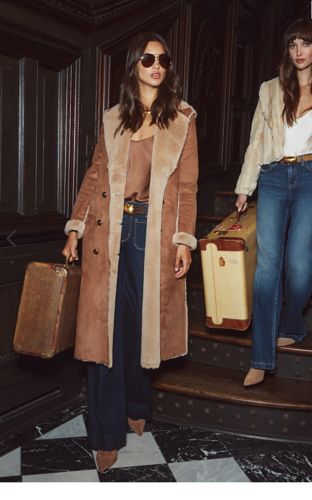 L'agence - Manteau Faux Fur Maxi Citron