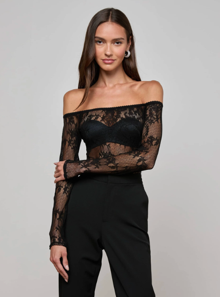 L'Agence - Bodysuit Off-Shoulder Peonie