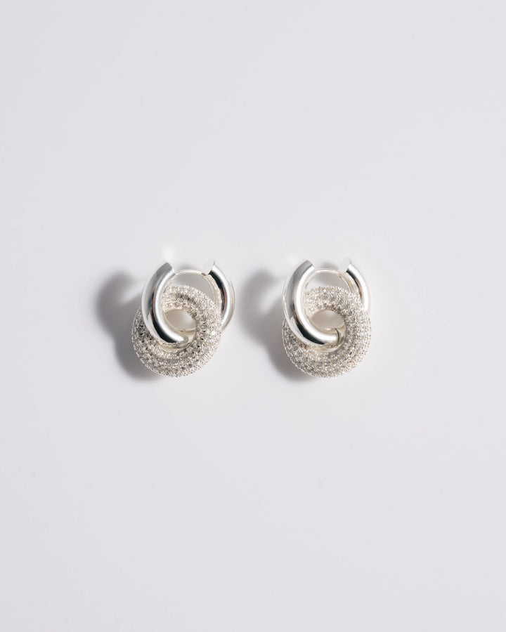 Mademoiselle Jules - Mini Pave Doughnut Earrings - Boutique Billie 
