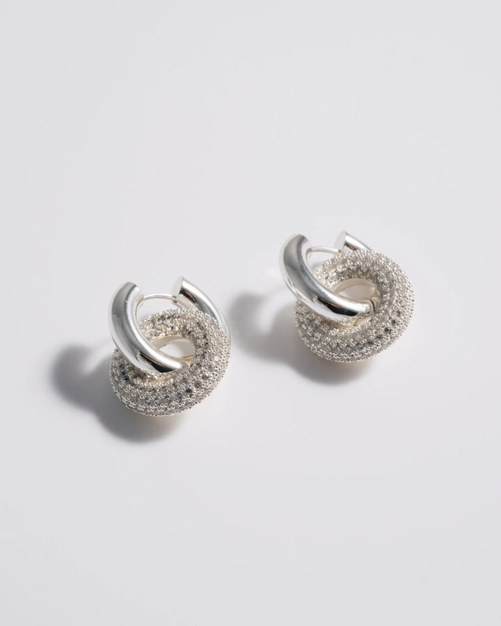 Mademoiselle Jules - Mini Pave Doughnut Earrings - Boutique Billie 
