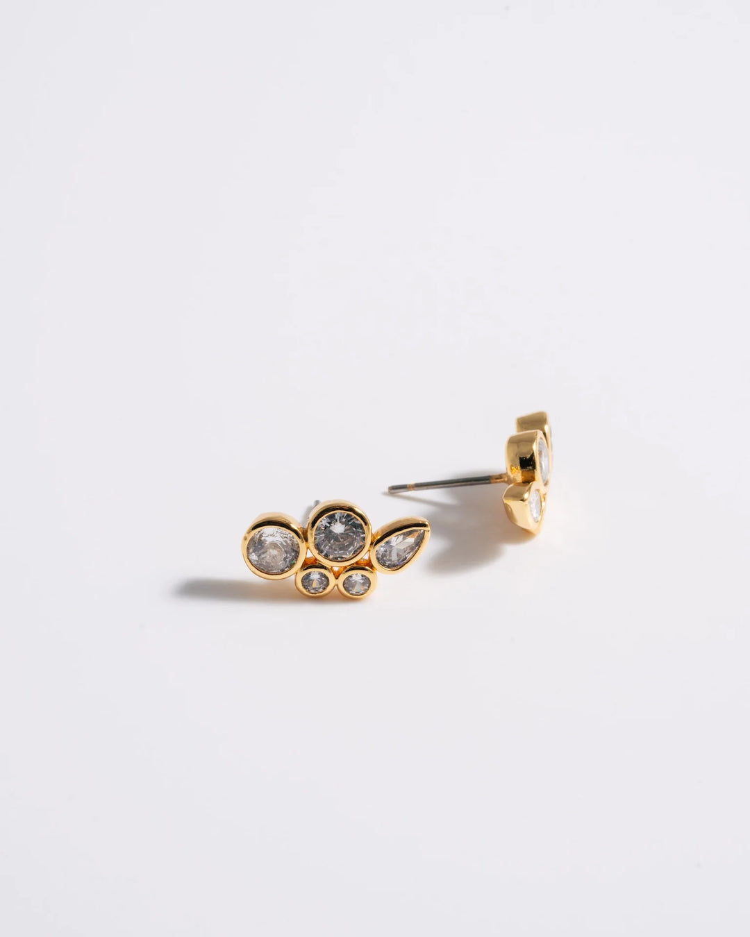 Mademoiselle Jules - Multi Crystal Bezel Ear Studs - Boutique Billie 