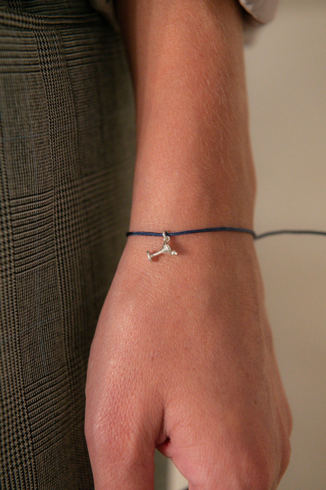 Deux Lions -  Bracelet Le Martini Cordon Bleu en Argent