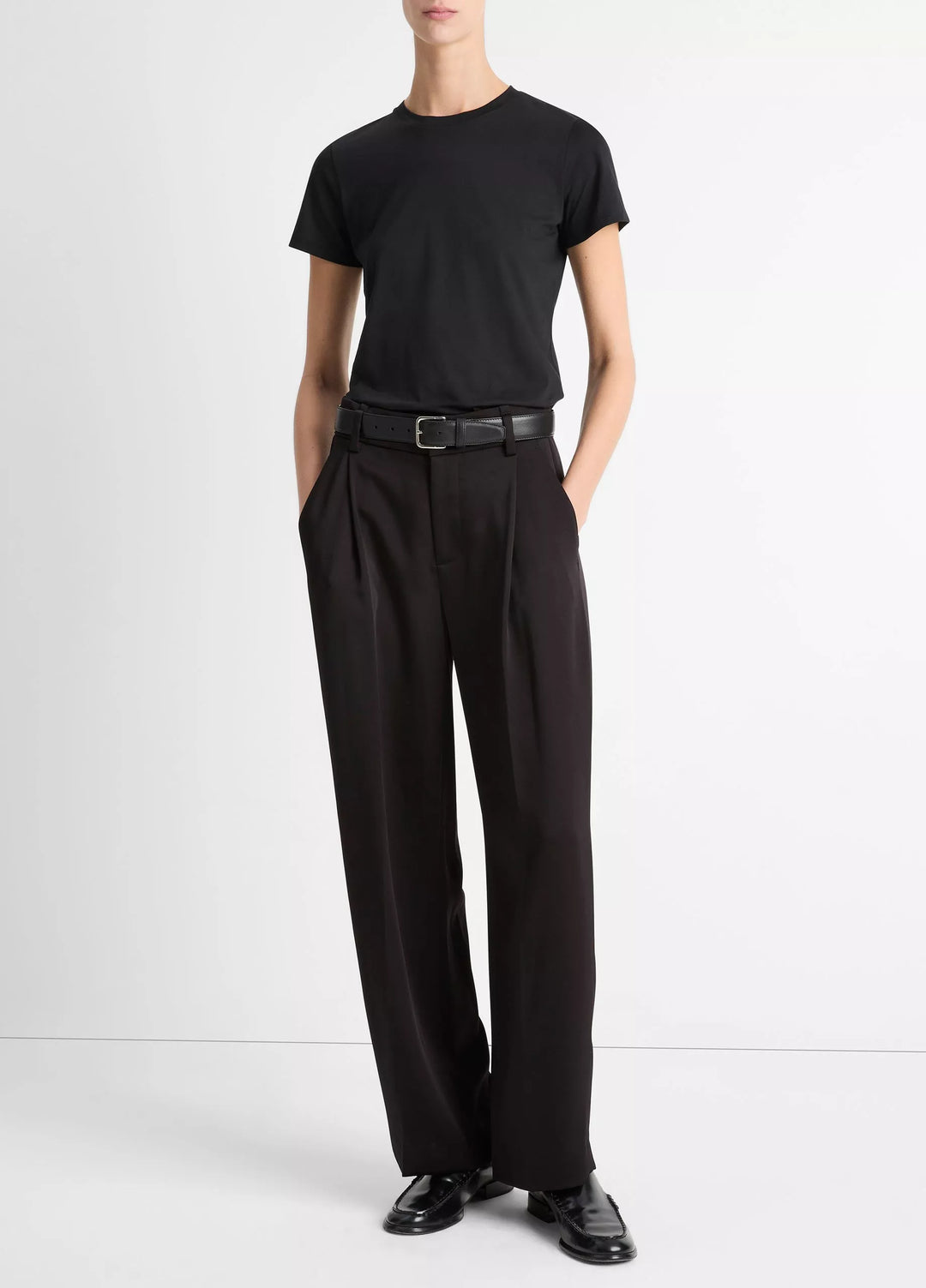 Vince - T-shirt Ras du Cou Essentiel en Coton Pima