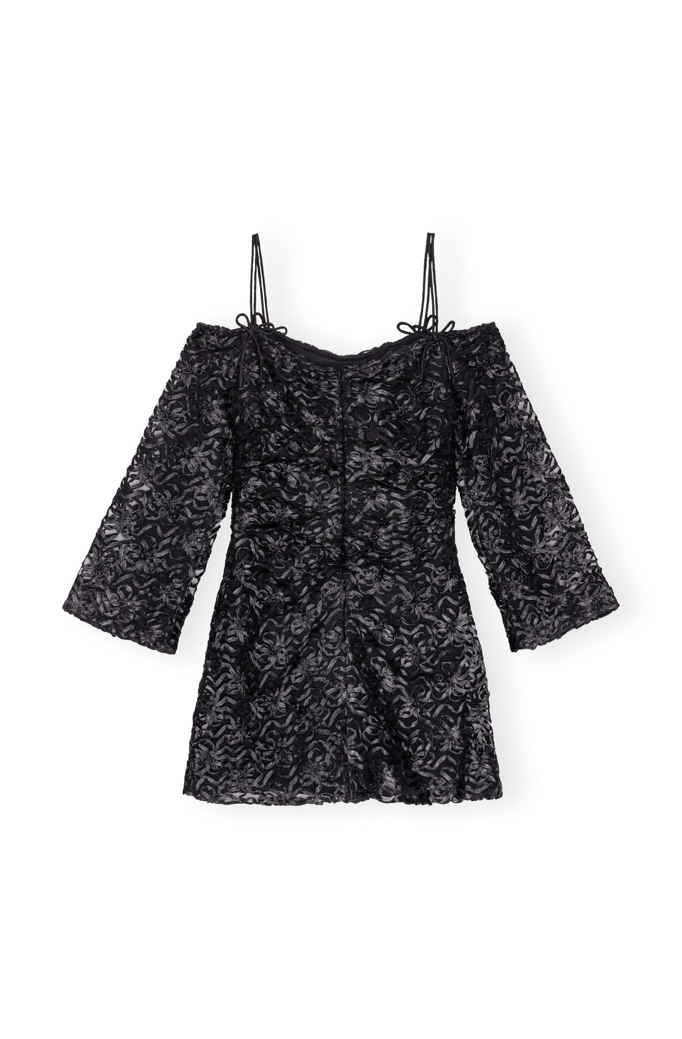 Ganni - Ribbon tulle mini dress – Boutique Billie