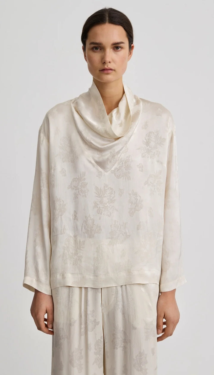 Smythe - Blouse à col drapé