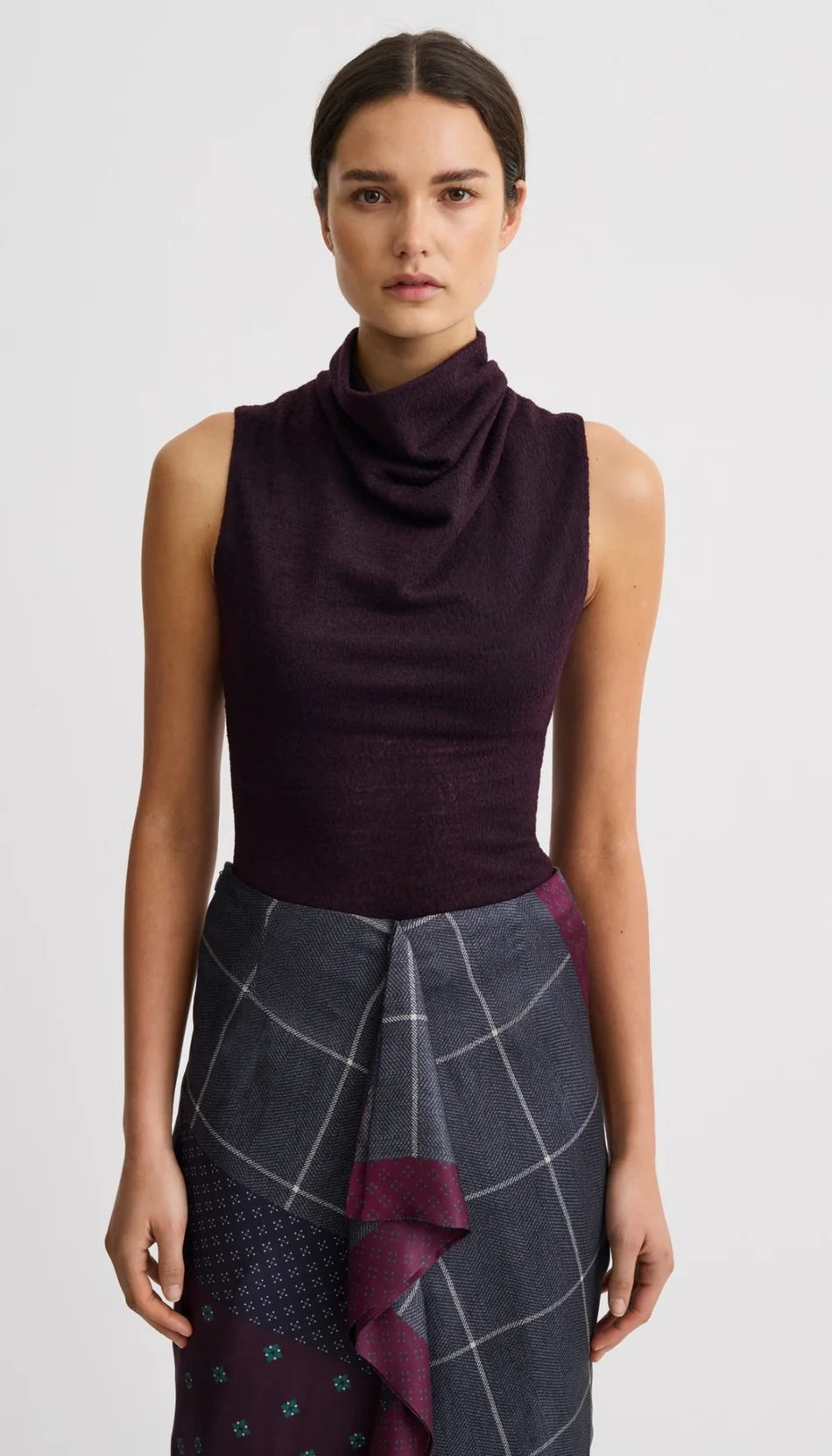 Smythe - Blouse en maille à col drapé