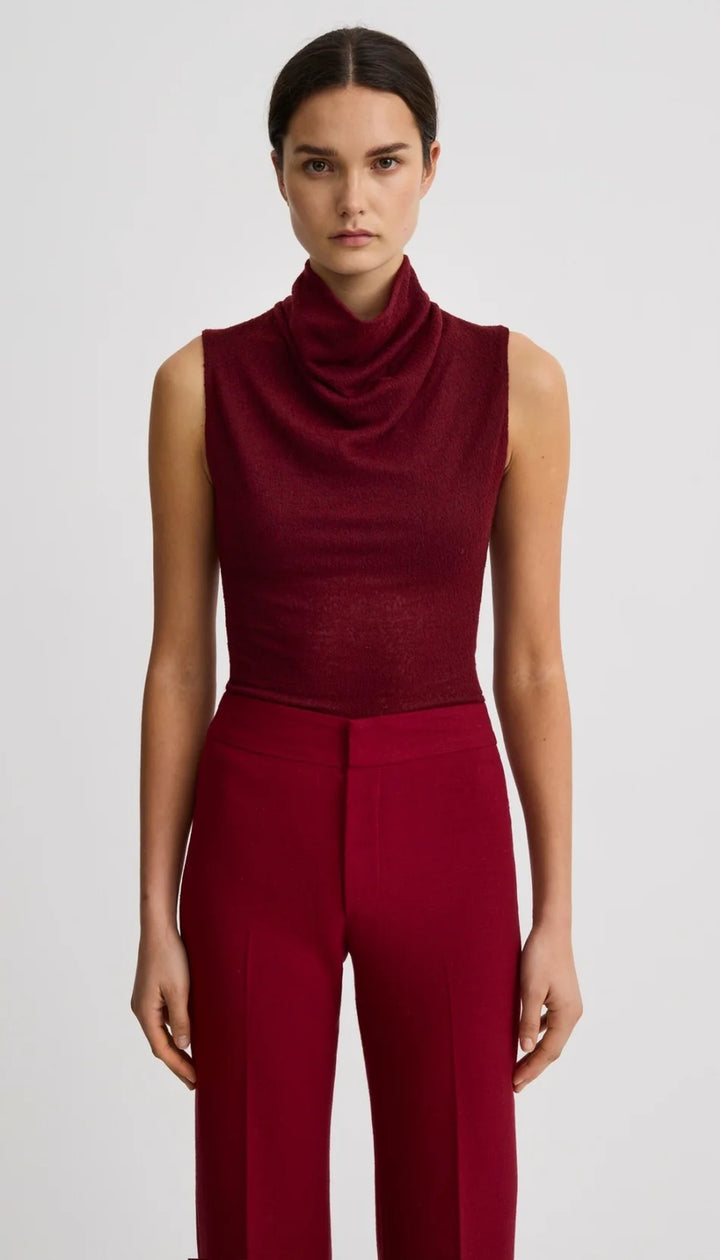 Smythe - Blouse en maille à col drapé