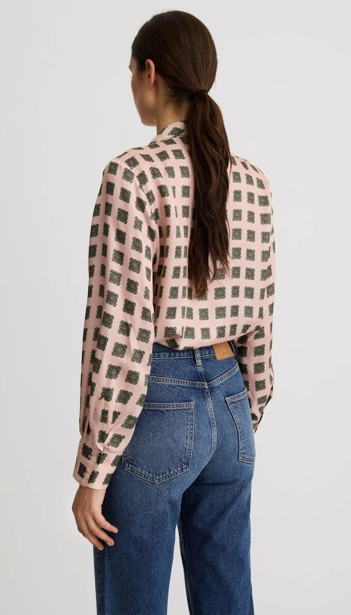 Smythe - Blouse à col en V avec lien à nouer