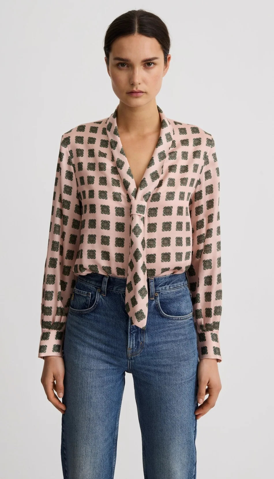 Smythe - Blouse à col en V avec lien à nouer