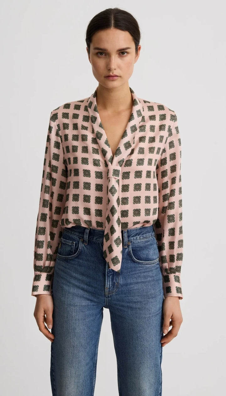 Smythe - Blouse à col en V avec lien à nouer