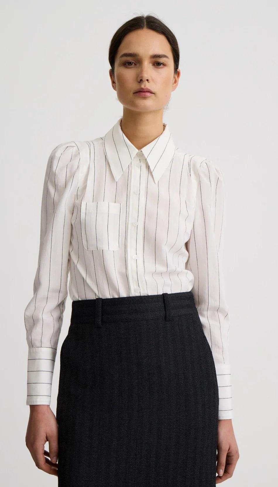 Smythe - Chemise à pli creux avec lien à nouer au cou