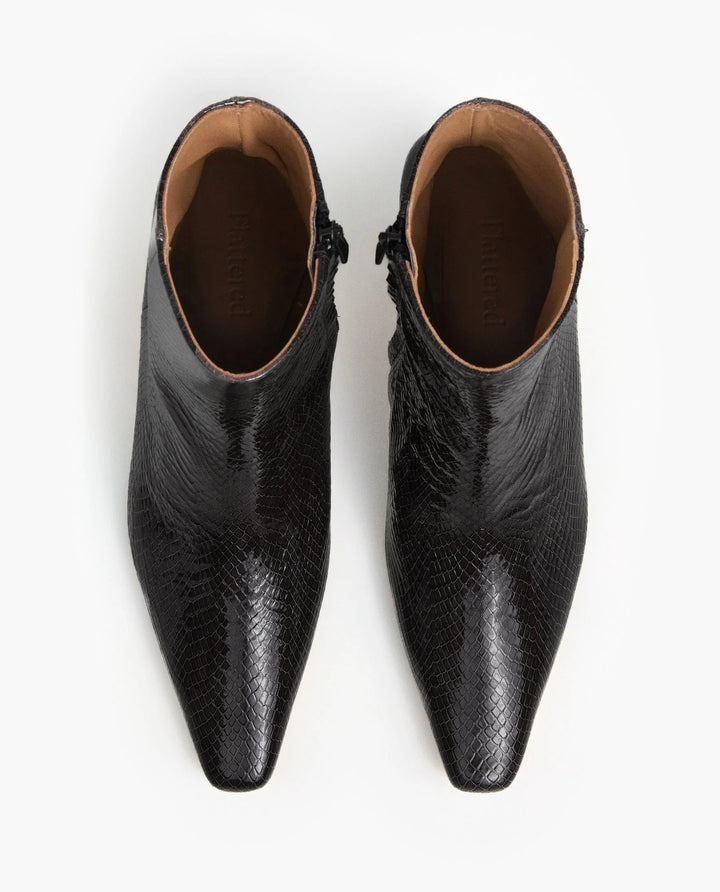 Flattered - Bottes Xena en cuir effet serpent
