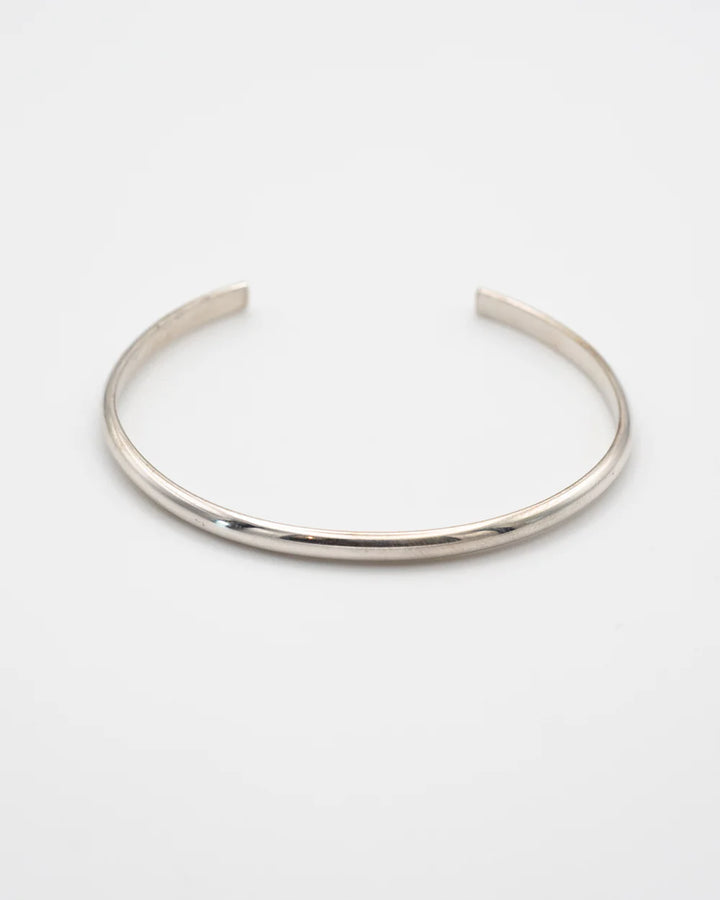 Flora - 4 mm Wide Half-Round Sterling Silver Rigid Bracelet