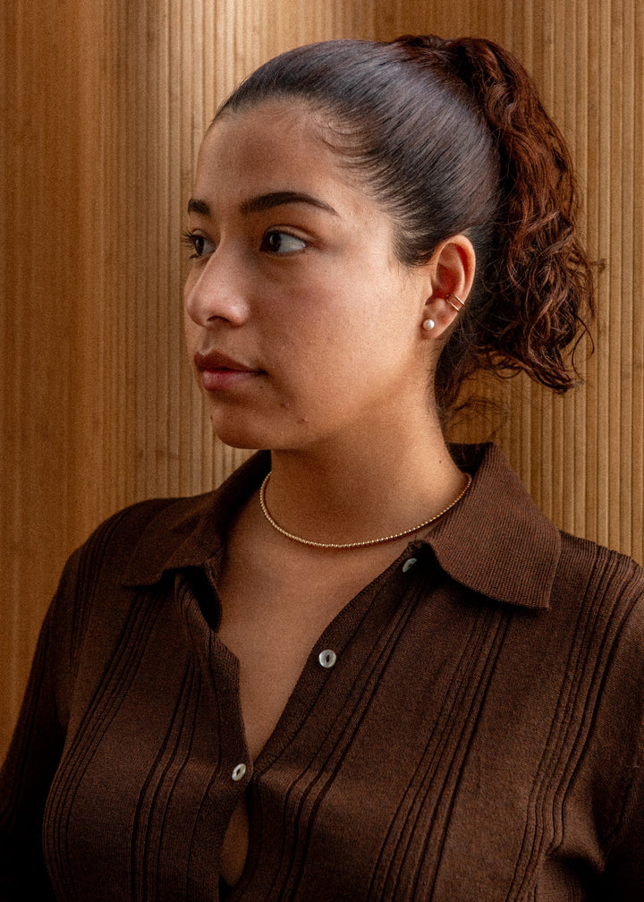 Flora - Collier 16 po en or rempli avec billes 3 mm