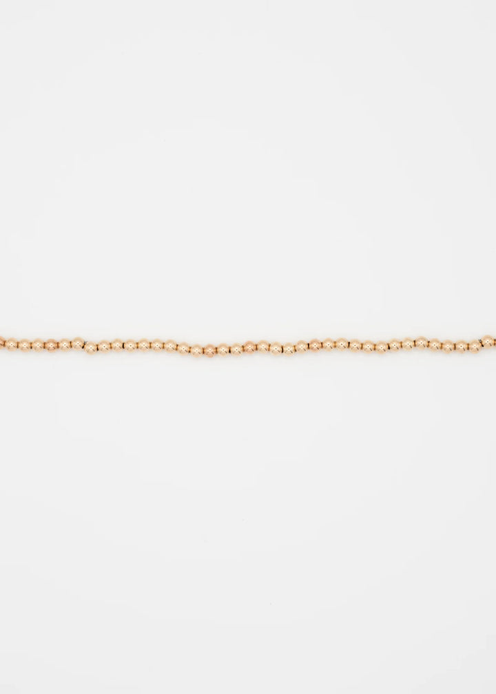 Flora - Bracelet 6 po billes en or rempli 3 mm