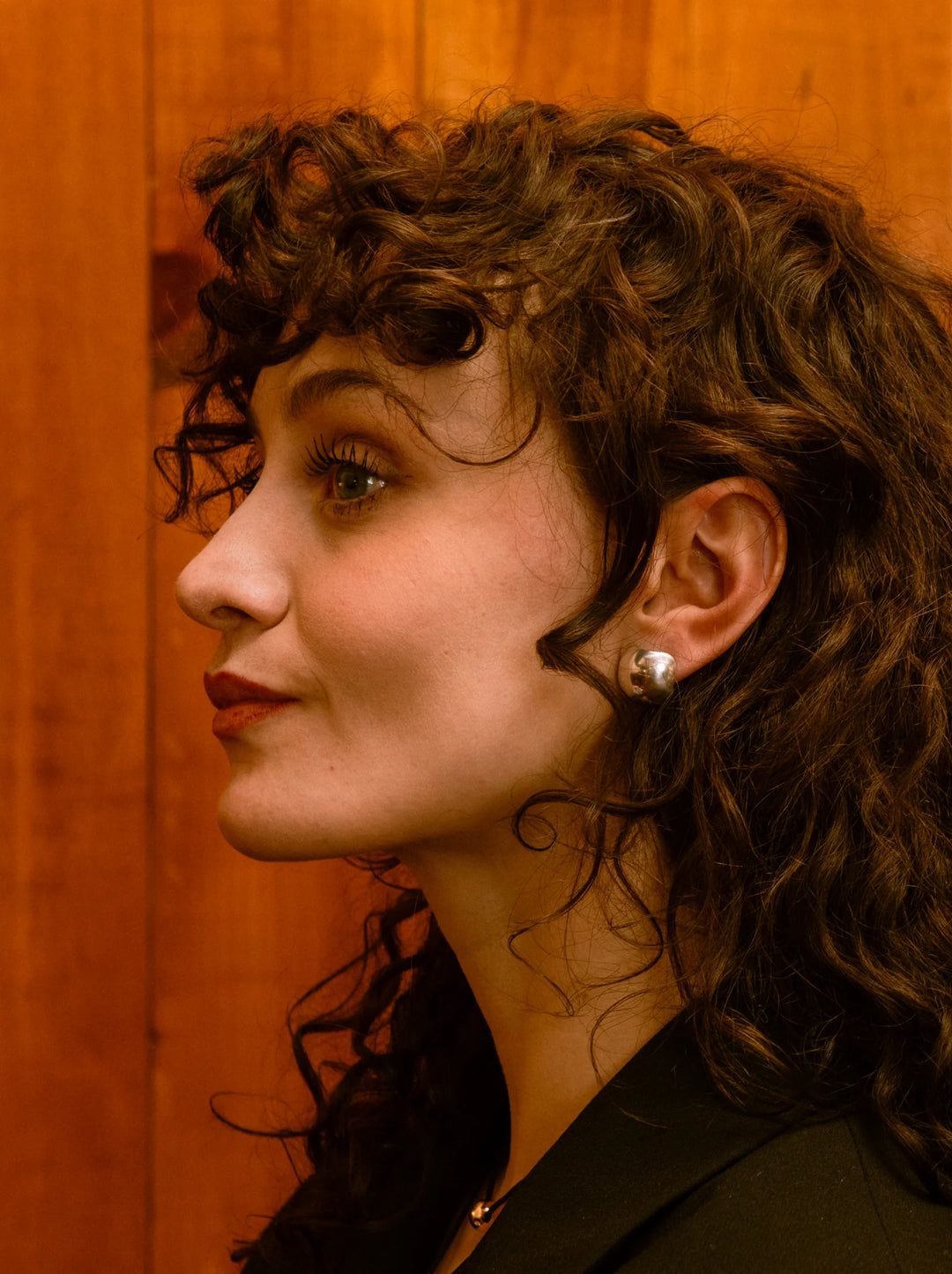 Flora - 17 mm Sterling Silver Domed Square Earrings