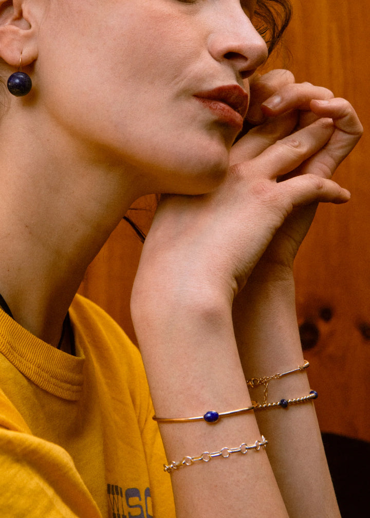 Flora - Bracelet en argent sterling chaîne italienne