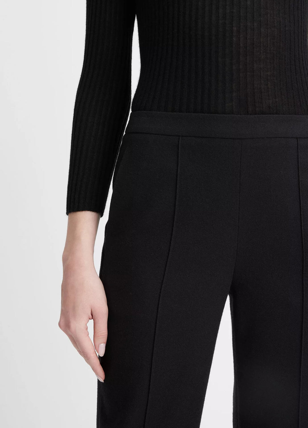 Vince - Brushed Wool Mid Rise Easy Pull On Pant