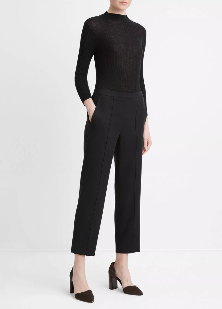 Vince - Brushed Wool Mid Rise Easy Pull On Pant