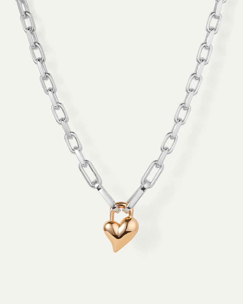 Jenny Bird - Collier Pendentif Padlock Heart